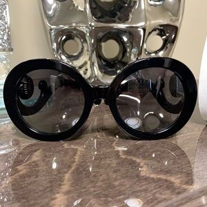 Prada Spr27N Baroque Gradient Oversized Sunglasses